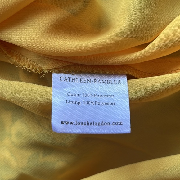 Louche London Cathleen Rambler tie-back tea dress US Size 8/UK Size 12 - Picture 12 of 14